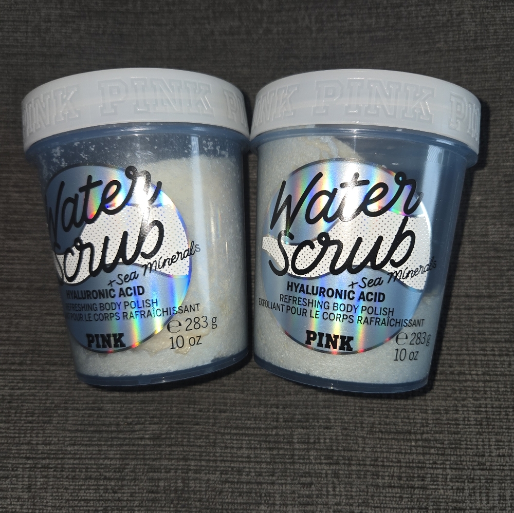 PINK Victoria's Secret Water Scrub with Sea Minerals - Light Blue